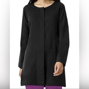 NWT Vera Bradley Rita Lab Coat Black Size S Medical Scrub Jacket